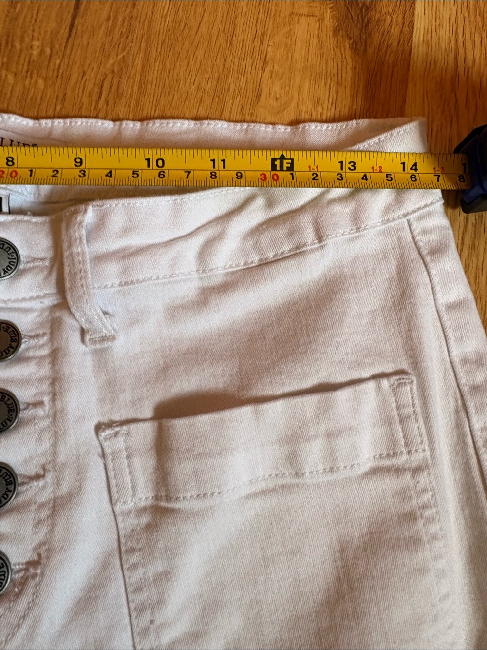 Judy Blue Boho White Flare Fit Boot Cut Style Buttonfly High Rise Jeans Sz 9/29 - Picture 6 of 13
